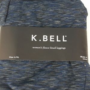 K. Bell women's fleece legging blue, size L/XL New